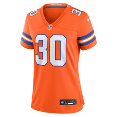 NFL Terrell Davis Denver Broncos Women's Mile High Collection 1977 Throwback Retired Player Game Jersey - Orange