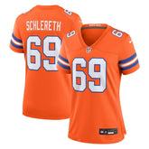 NFL Mark Schlereth Denver Broncos Women's Mile High Collection 1977 Throwback Retired Player Game Jersey - Orange