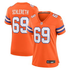 NFL Mark Schlereth Denver Broncos Women's Mile High Collection 1977 Throwback Retired Player Game Jersey - Orange