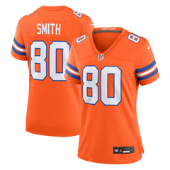 NFL Rod Smith Denver Broncos Women's Mile High Collection 1977 Throwback Retired Player Game Jersey - Orange