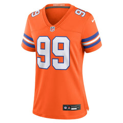 NFL Zach Allen Denver Broncos Women's Mile High Collection 1977 Throwback Player Game Jersey - Orange