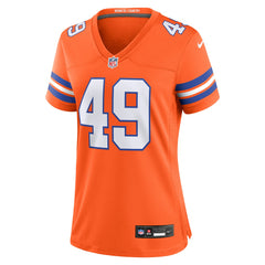 NFL Dennis Smith Denver Broncos Women's Mile High Collection 1977 Throwback Retired Player Game Jersey - Orange