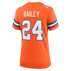NFL Champ Bailey Denver Broncos Women's Mile High Collection 1977 Throwback Retired Player Game Jersey - Orange