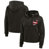Tampa Bay Buccaneers WEAR by Erin Andrews Women's Plus Size Waffle Hoodie Pullover Top Pewter