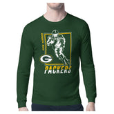 Green Bay Packers Starter Player Grid Graphic Long Sleeve T-Shirt Olive