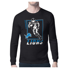 Detroit Lions Starter Player Grid Graphic Long Sleeve T-Shirt Black