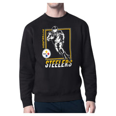Pittsburgh Steelers Starter Player Grid Pullover Sweatshirt Black