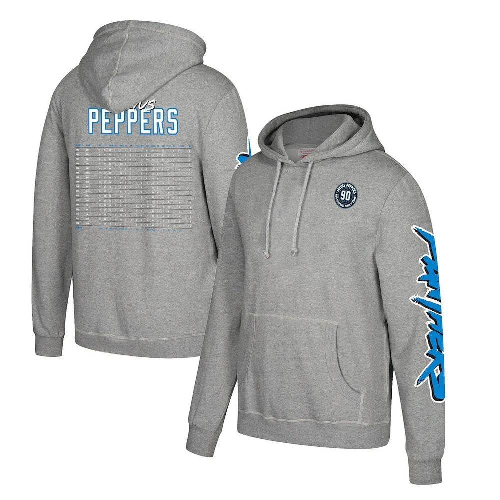 Julius Peppers Carolina Panthers Name & Number Pullover Hoodie – Heather Gray