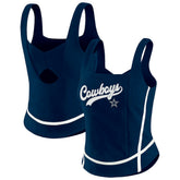 Dallas Cowboys WEAR by Erin Andrews Women's Square Neck Tank Top Navy