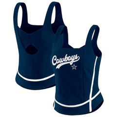Dallas Cowboys WEAR by Erin Andrews Women's Square Neck Tank Top Navy