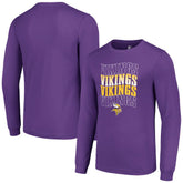 Minnesota Vikings Starter Team Name Graphic Long Sleeve T-Shirt Purple