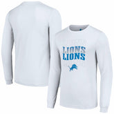 Detroit Lions Starter Team Name Graphic Long Sleeve T-Shirt White