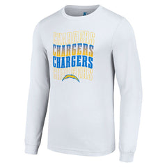 Los Angeles Chargers Starter Team Name Graphic Long Sleeve T-Shirt White