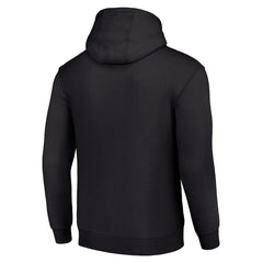 Minnesota Vikings Starter Four Team Name Logo Fleece Pullover Hoodie Black
