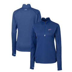 Buffalo Bills Cutter & Buck Women's Traverse Stretch Quarter-Zip Pullover Top Royal