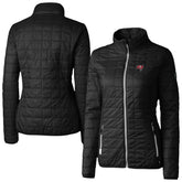 Tampa Bay Buccaneers Cutter & Buck Women's Rainier PrimaLoft Eco Insulated Full-Zip Puffer Jacket Black