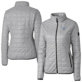Indianapolis Colts Cutter & Buck Women's Rainier PrimaLoft Eco Insulated Full-Zip Puffer Jacket Gray
