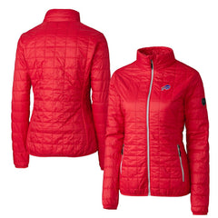 Buffalo Bills Cutter & Buck Women's Rainier PrimaLoft Eco Insulated Full-Zip Puffer Jacket Red