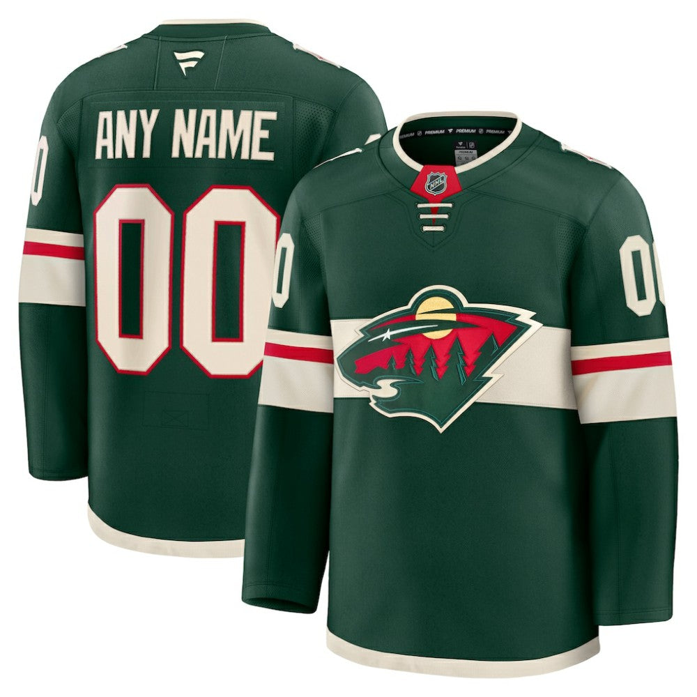 NHL Minnesota Wild Fanatics Home Premium Custom Jersey - Green