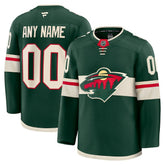 NHL,Custom Minnesota Wild Fanatics Home Premium Custom Jersey - Green
