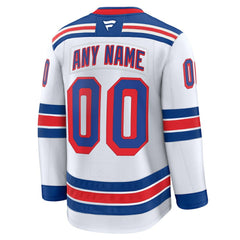 NHL New York Rangers Fanatics Away Premium Custom Jersey - White