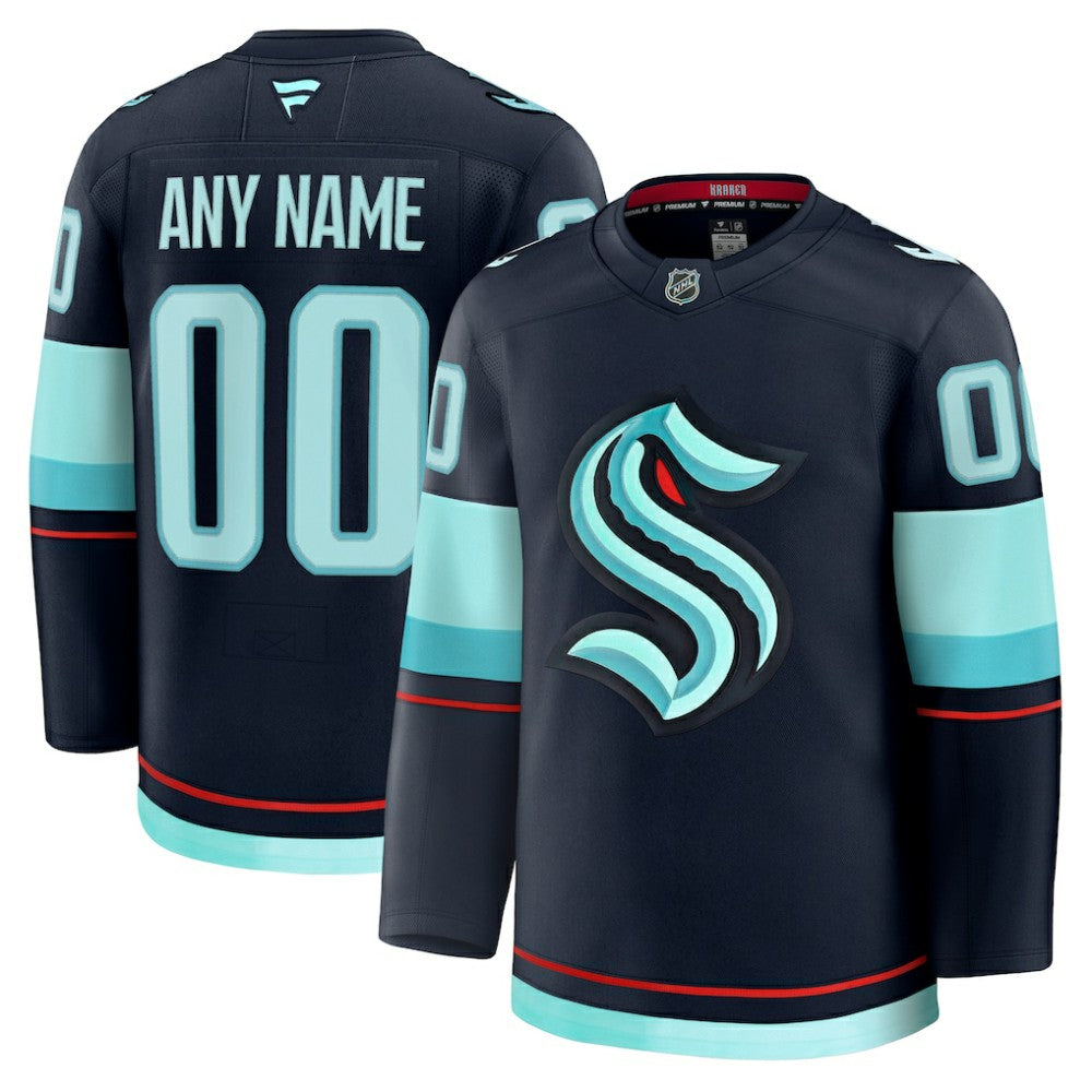 NHL Seattle Kraken Fanatics Home Premium Custom Jersey - Deep Sea Blue