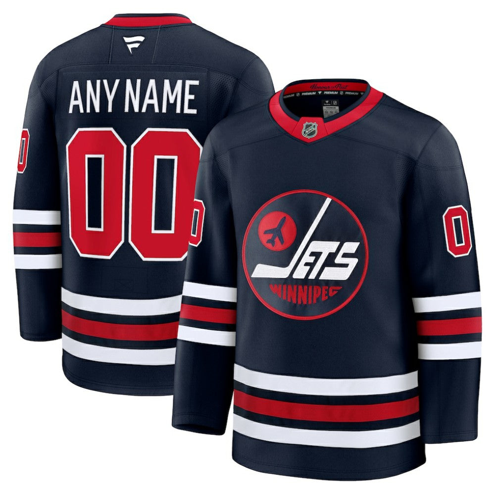 NHL Winnipeg Jets Fanatics Alternate Premium Custom Jersey - Navy