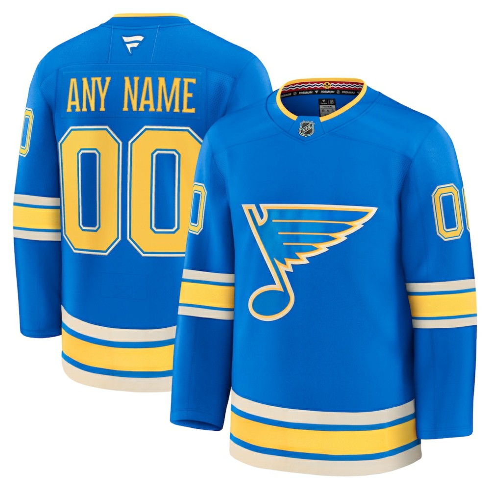 NHL St. Louis Blues Fanatics Alternate Premium Custom Jersey - Blue
