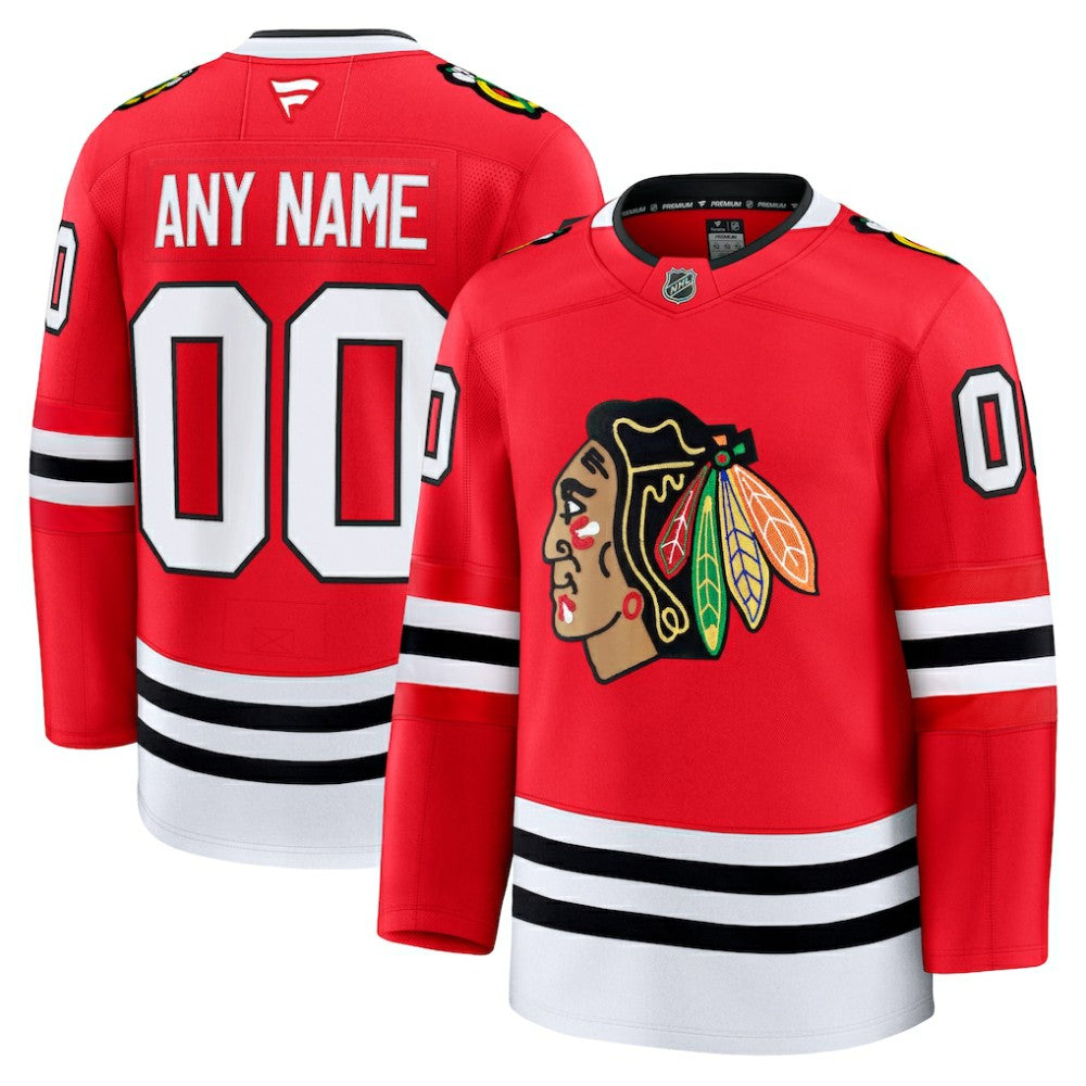 NHL Chicago Blackhawks Fanatics Home Premium Custom Jersey - Red
