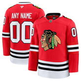 NHL,Custom Chicago Blackhawks Fanatics Home Premium Custom Jersey - Red