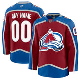 NHL,Custom Colorado Avalanche Fanatics Home Premium Custom Jersey - Burgundy