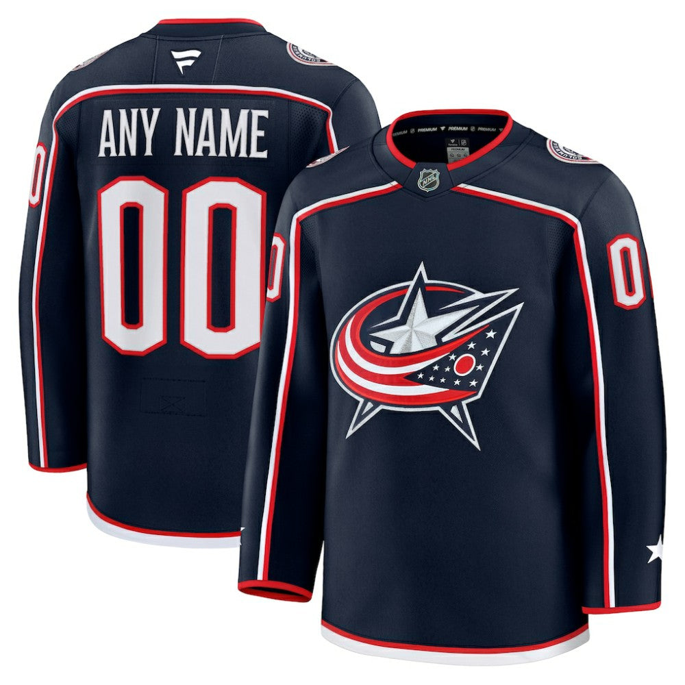 NHL Columbus Blue Jackets Fanatics Home Premium Custom Jersey - Navy