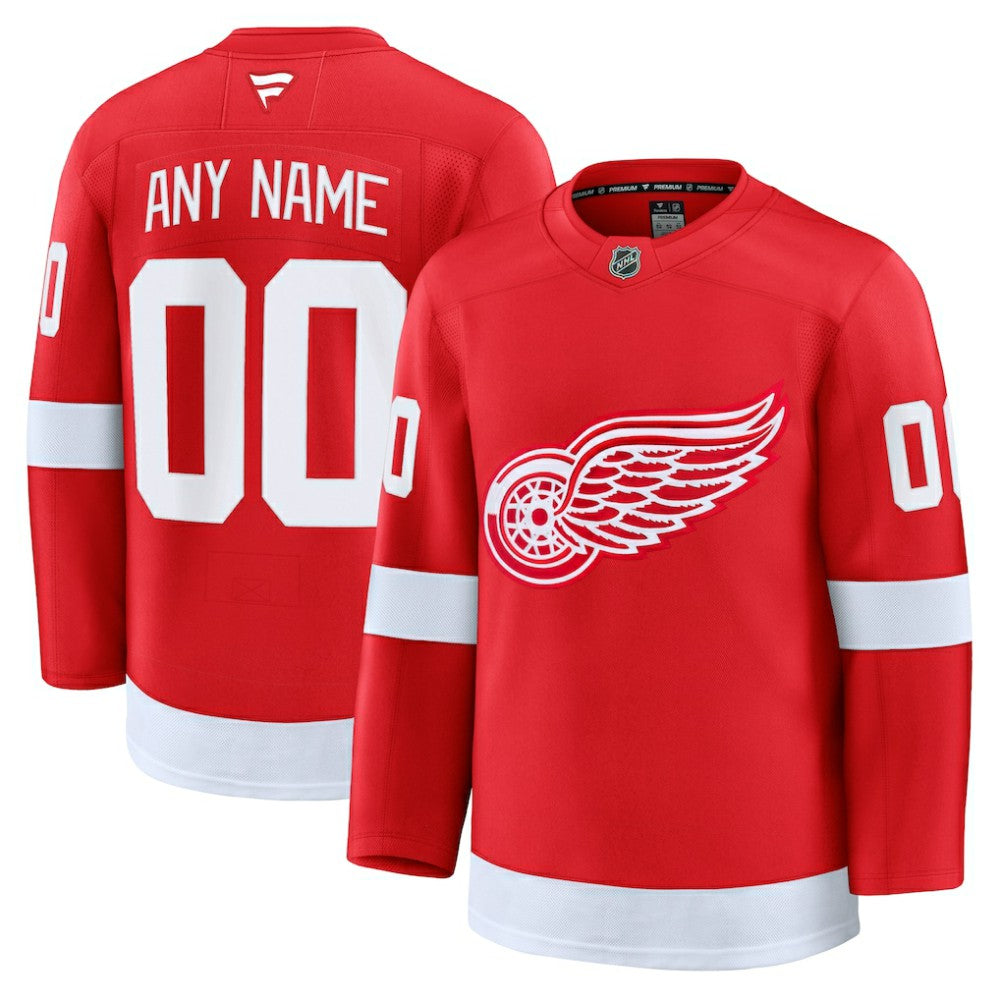 NHL Detroit Red Wings Fanatics Home Premium Custom Jersey - Red