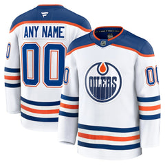 NHL Edmonton Oilers Fanatics Away Premium Custom Jersey - White