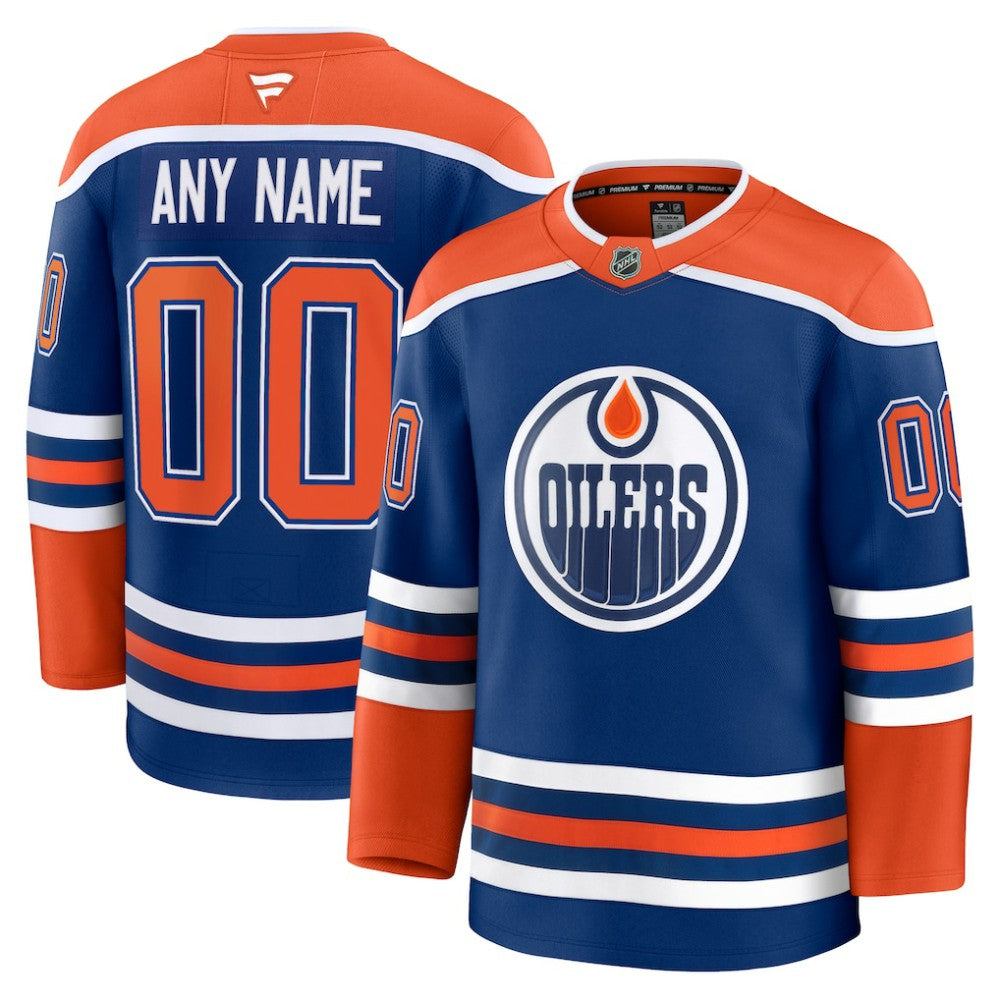 NHL Edmonton Oilers Fanatics Home Premium Custom Jersey - Royal