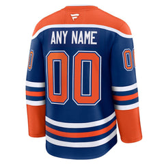NHL Edmonton Oilers Fanatics Home Premium Custom Jersey - Royal