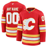 NHL,Custom Calgary Flames Fanatics Home Premium Custom Jersey - Red