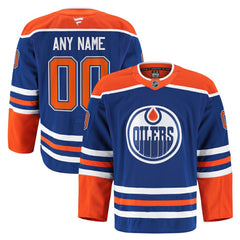 NHL Edmonton Oilers Fanatics Home Authentic Pro Custom Jersey - Royal