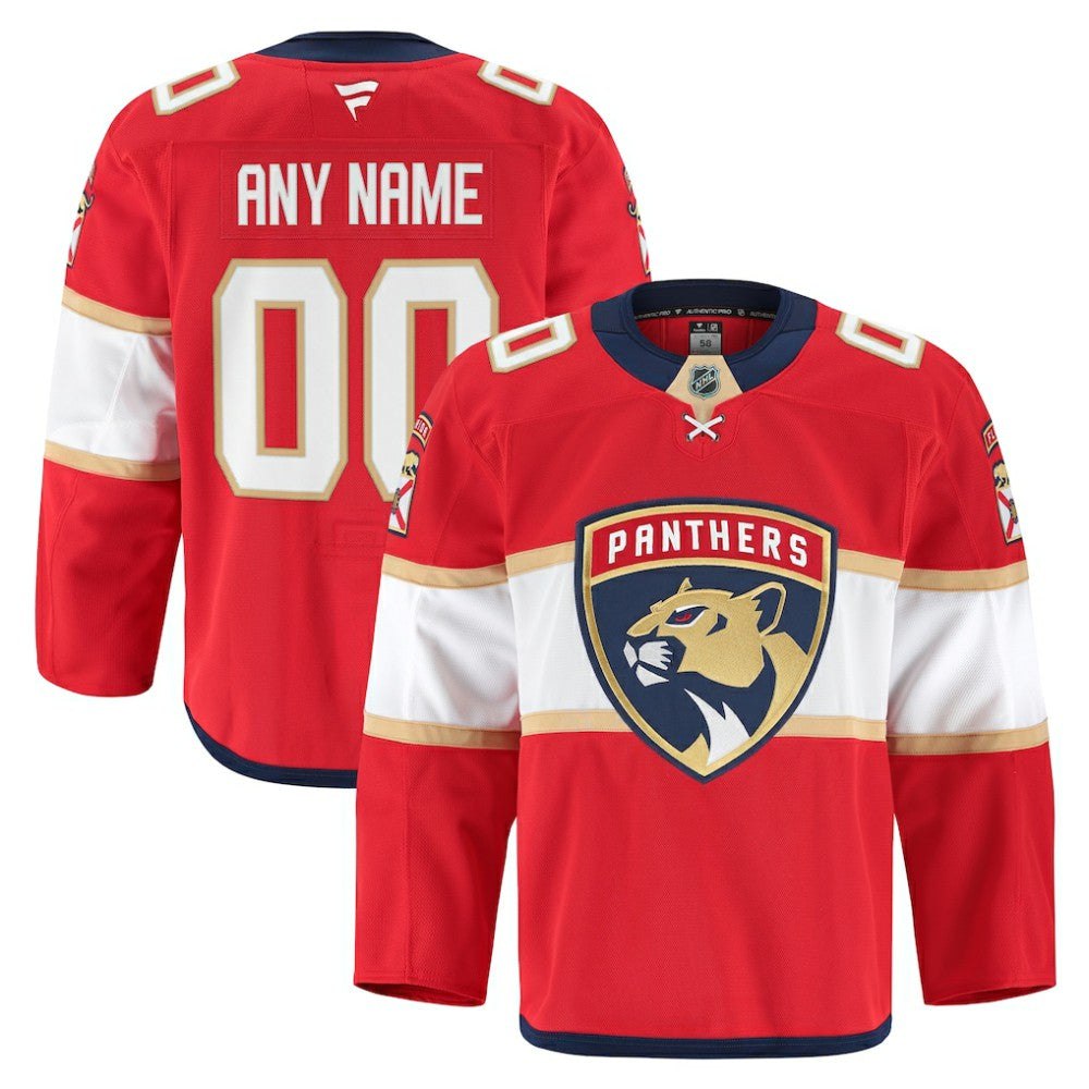NHL Florida Panthers Fanatics Home Authentic Pro Custom Jersey - Red