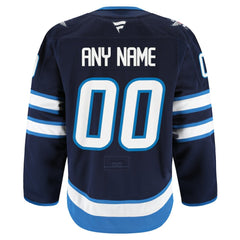 NHL,Custom Winnipeg Jets Fanatics Home Authentic Pro Custom Jersey - Navy