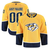 NHL Nashville Predators Fanatics Home Authentic Pro Custom Jersey - Gold
