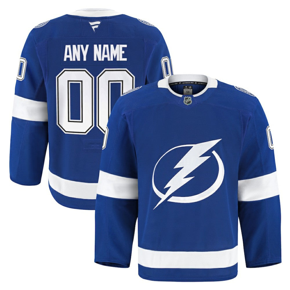 NHL Tampa Bay Lightning Fanatics Home Authentic Pro Custom Jersey - Blue
