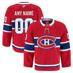 NHL Montreal Canadiens Fanatics Home Authentic Pro Custom Jersey - Red