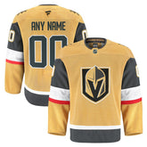 NHL Vegas Golden Knights Fanatics Home Authentic Pro Custom Jersey - Gold