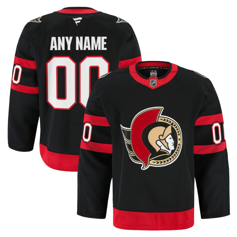 NHL Ottawa Senators Fanatics Home Authentic Pro Custom Jersey - Black