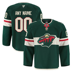 NHL Minnesota Wild Fanatics Home Authentic Pro Custom Jersey - Green
