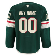NHL Minnesota Wild Fanatics Home Authentic Pro Custom Jersey - Green