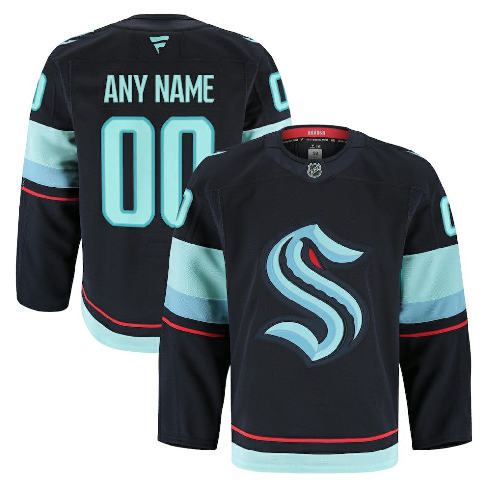 NHL Seattle Kraken Fanatics Home Authentic Pro Custom Jersey - Navy