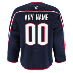 NHL,Custom Columbus Blue Jackets Fanatics Home Authentic Pro Custom Jersey - Navy