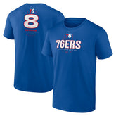 Paul George Philadelphia 76ers Behind The Back Name & Number T-Shirt - Royal